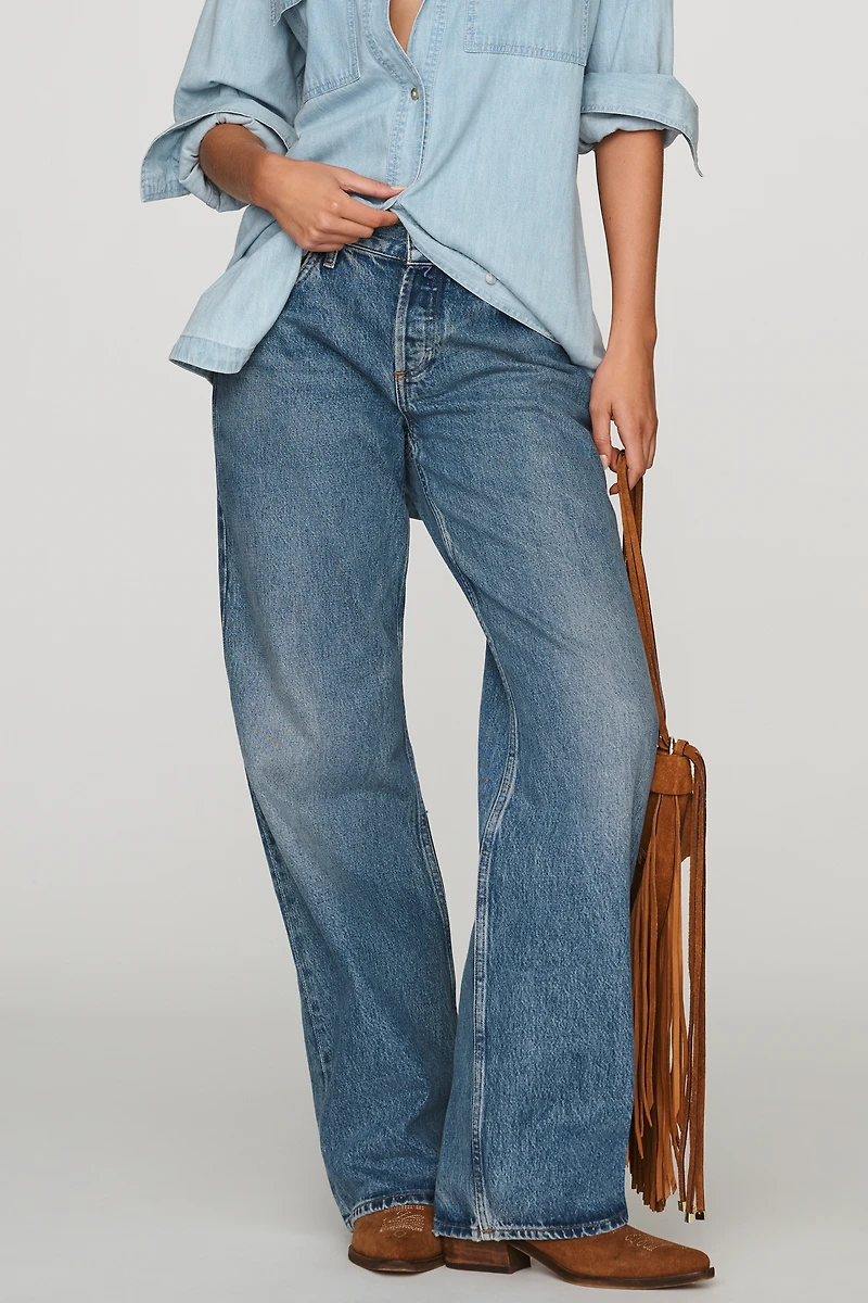 AGOLDE Low-Rise Loose Wide-Leg Jeans