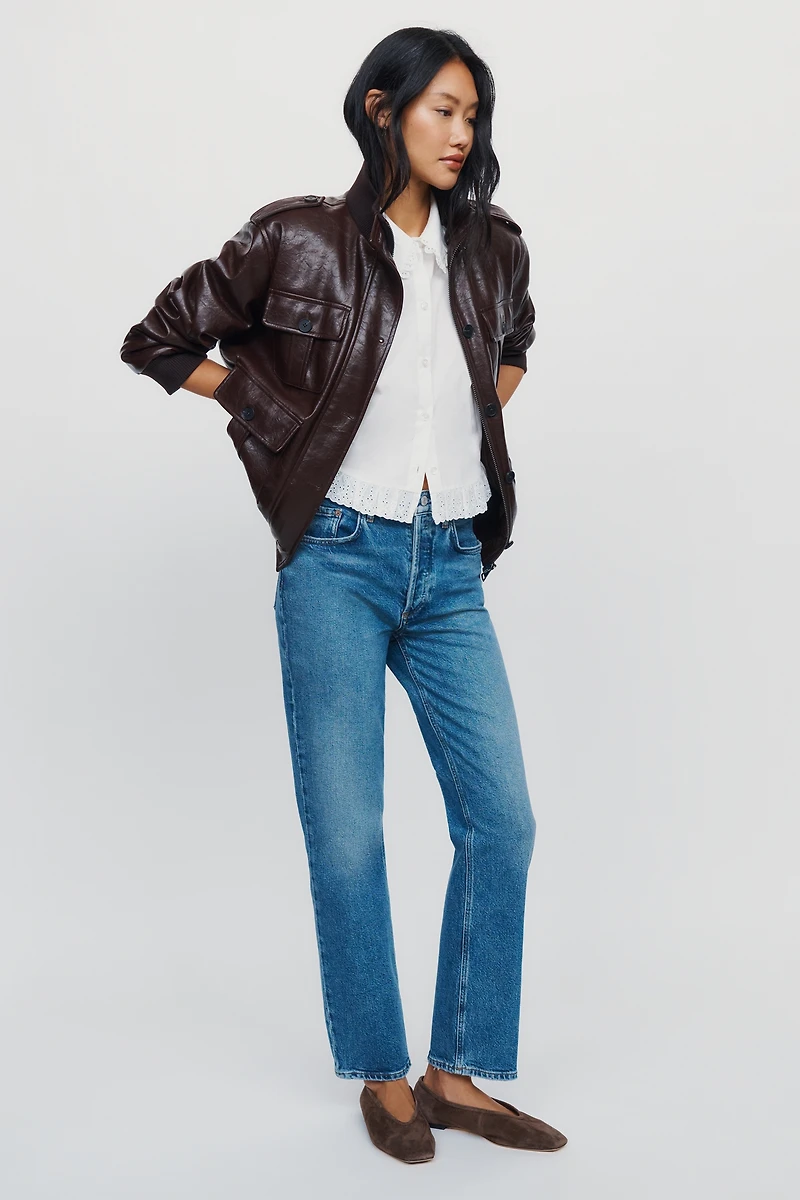 AGOLDE Lana High-Rise Straight Jeans