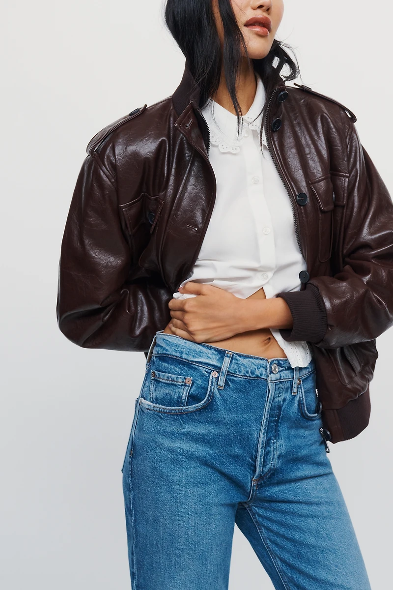 AGOLDE Lana High-Rise Straight Jeans