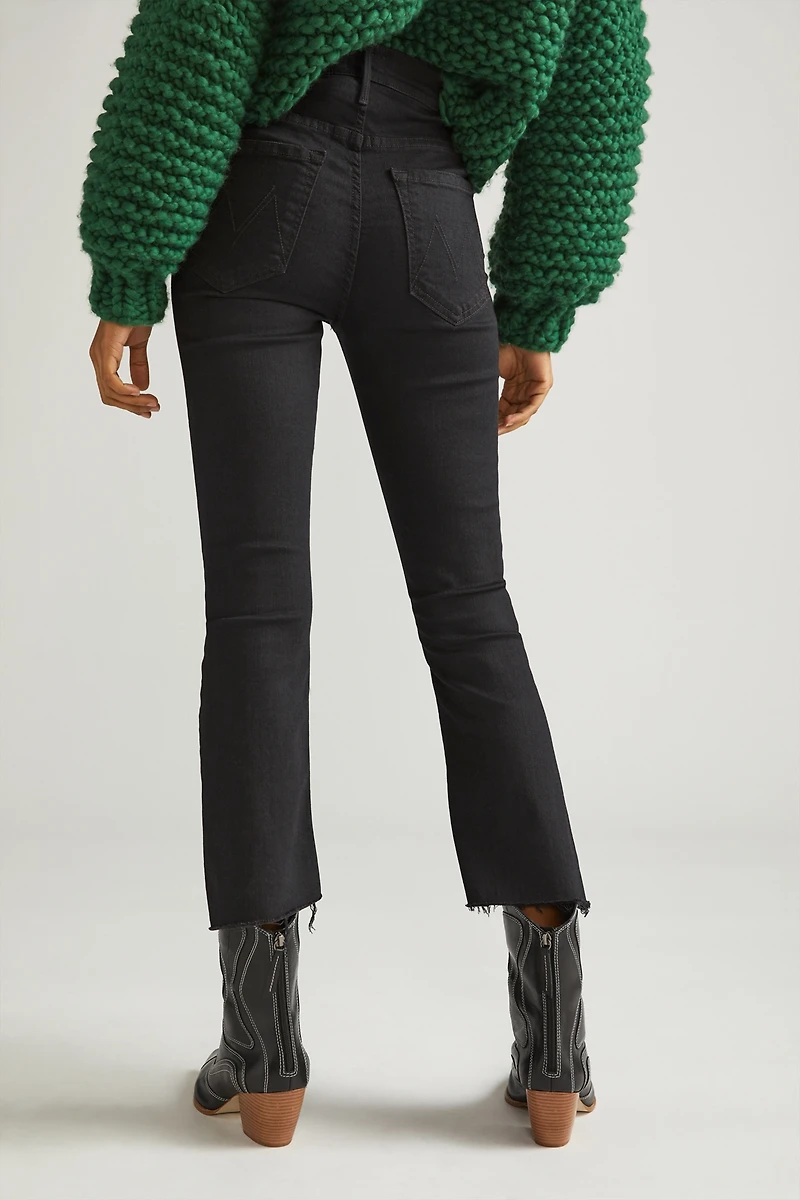 MOTHER The Insider High-Rise Crop Bootcut Jeans