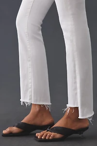 MOTHER The Insider Mid-Rise Crop Step Fray Jeans