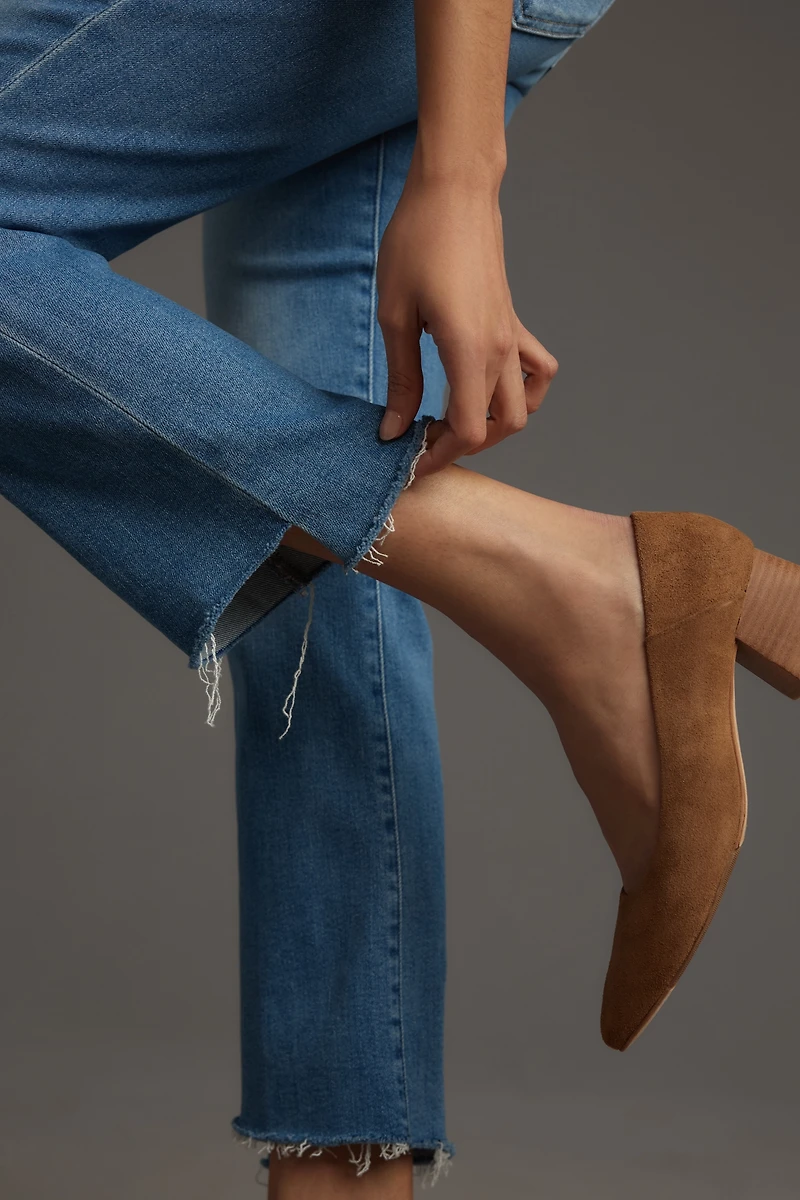 MOTHER The Insider Crop Step Fray Jeans