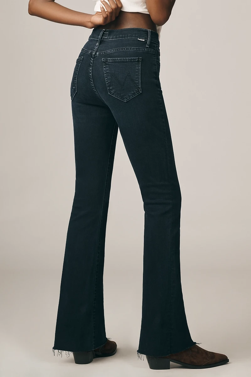 MOTHER Weekender Fray Mid-Rise Flare Jeans