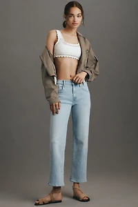 MOTHER The Rambler High-Rise Straight-Leg Ankle Jeans