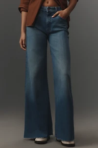 MOTHER The Roller Fray High-Rise Wide-Leg Jeans