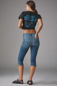 MOTHER The Stunner Bunny Snip Capri Straight-Leg Jeans