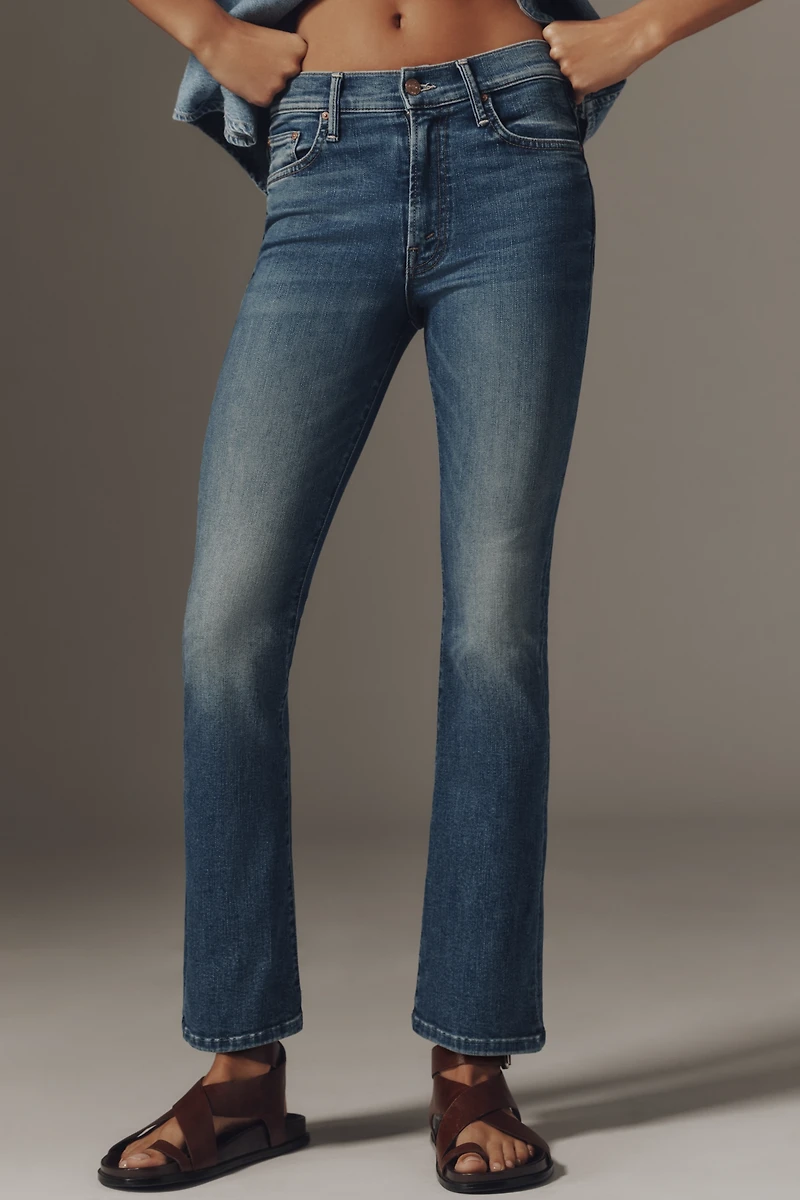 MOTHER The Insider Flood Mid-Rise Fray Jeans
