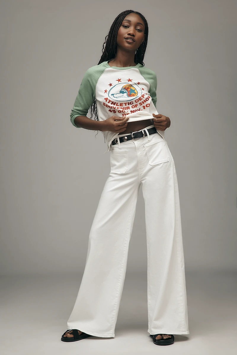 MOTHER The Undercover Sneak Patch Pocket High-Rise Wide-Leg Jeans