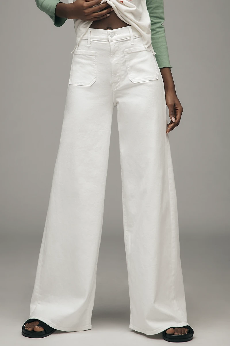 MOTHER The Undercover Sneak Patch Pocket High-Rise Wide-Leg Jeans