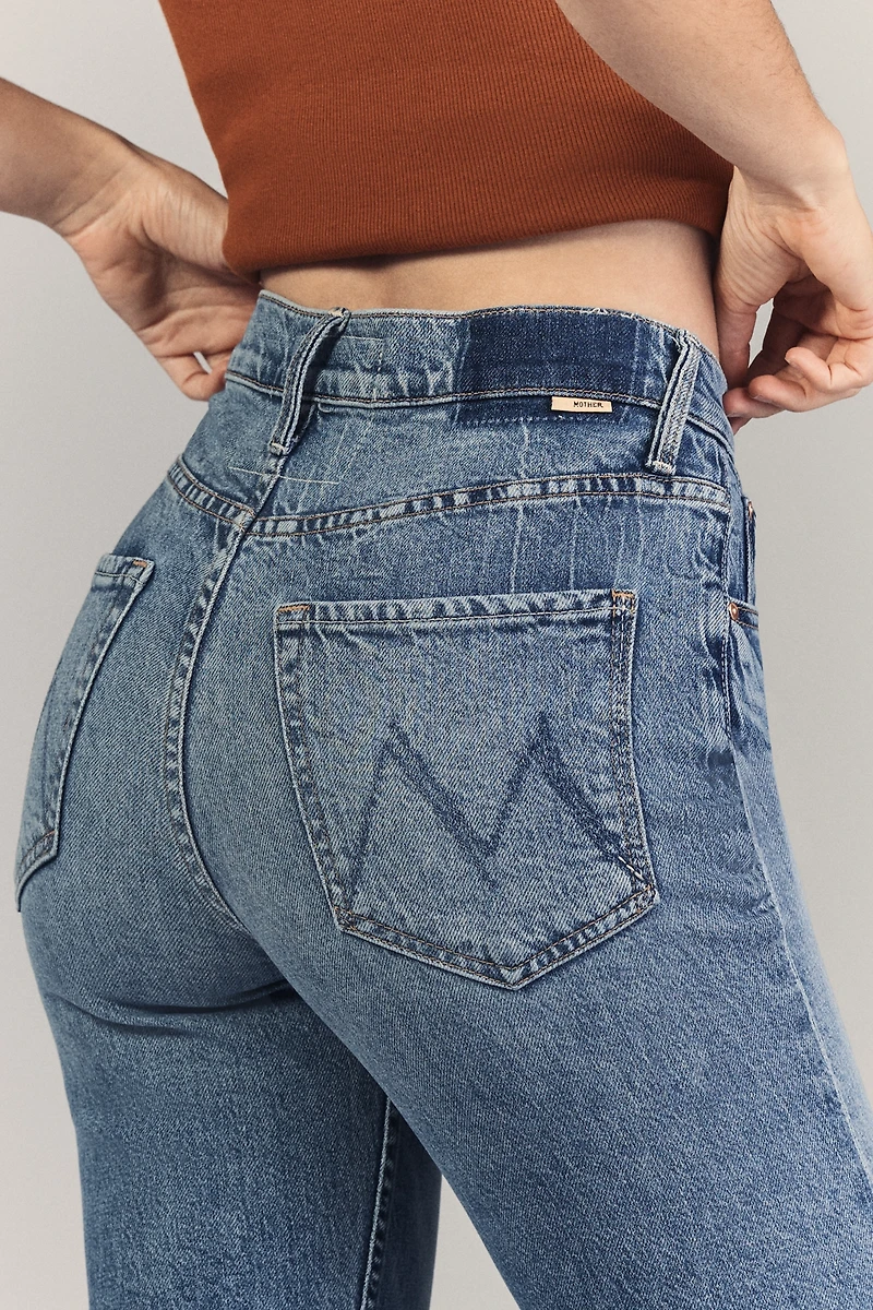 MOTHER The Scooter High-Rise Bootcut Ankle Jeans