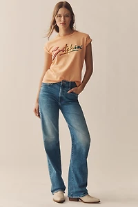 MOTHER The Kick It High-Rise Straight-Leg Jeans