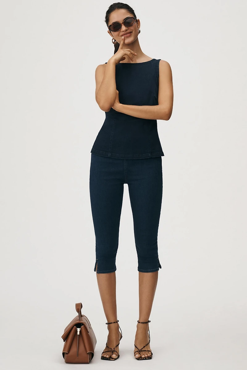 MOTHER The Nothing Bunny High-Rise Pedal Pusher Jeans