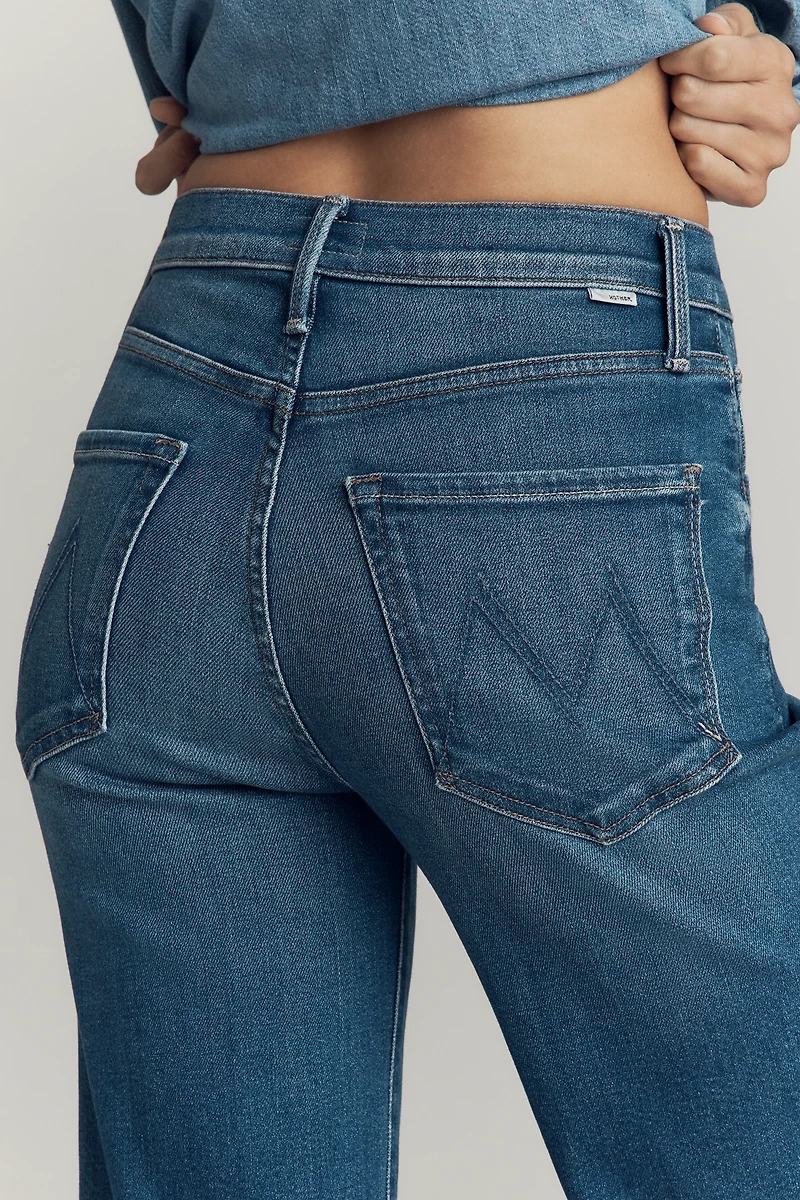 Mother The Rambler Zip Flood High-Rise Wide-Leg Jeans