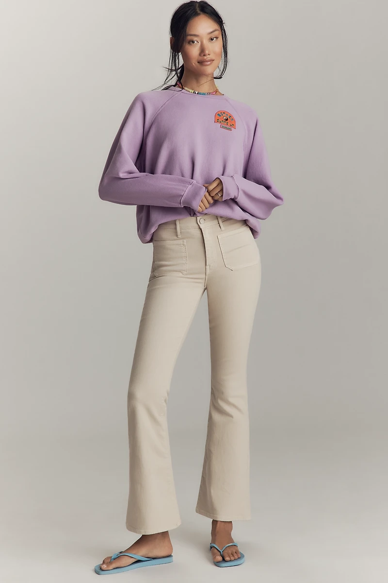 MOTHER The Patch Pocket Weekender High-Rise Flare Jeans