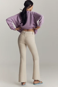 MOTHER The Patch Pocket Weekender High-Rise Flare Jeans