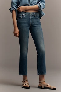 MOTHER The Insider Mid-Rise Bootcut Ankle Jeans