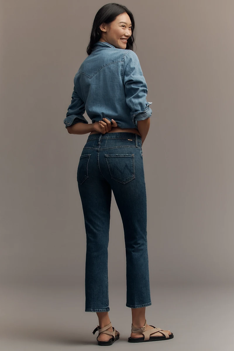 MOTHER The Insider Mid-Rise Bootcut Ankle Jeans