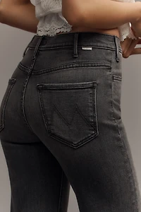MOTHER The Hustler Roller High-Rise Wide-Leg Ankle Jeans