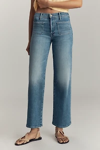 MOTHER The Maven High-Rise Wide-Leg Ankle Jeans