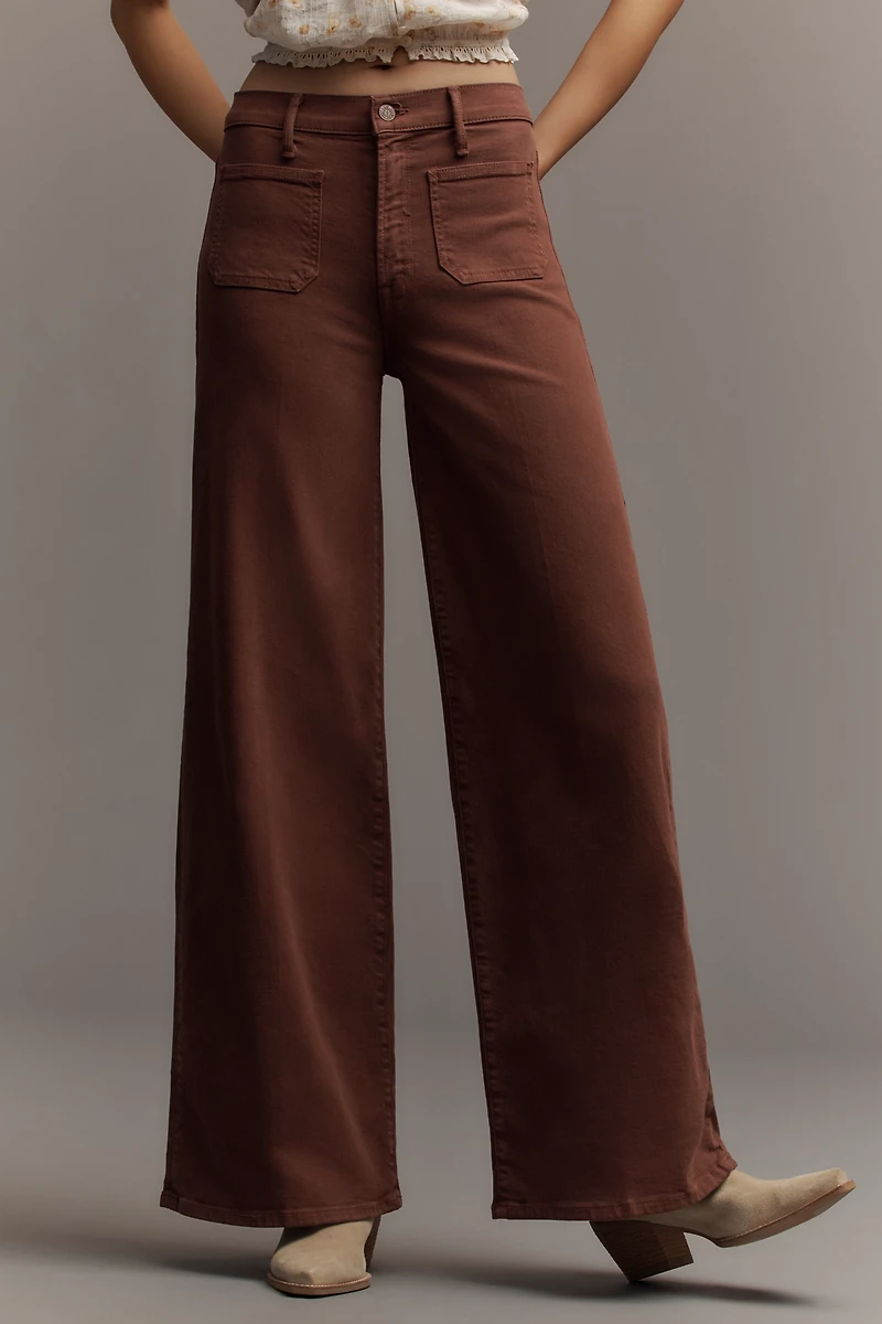 MOTHER The Patch Pocket Undercover Sneak High-Rise Wide-Leg Jeans