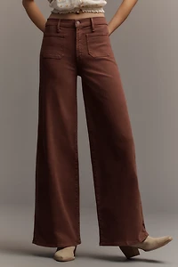 MOTHER The Patch Pocket Undercover Sneak High-Rise Wide-Leg Jeans