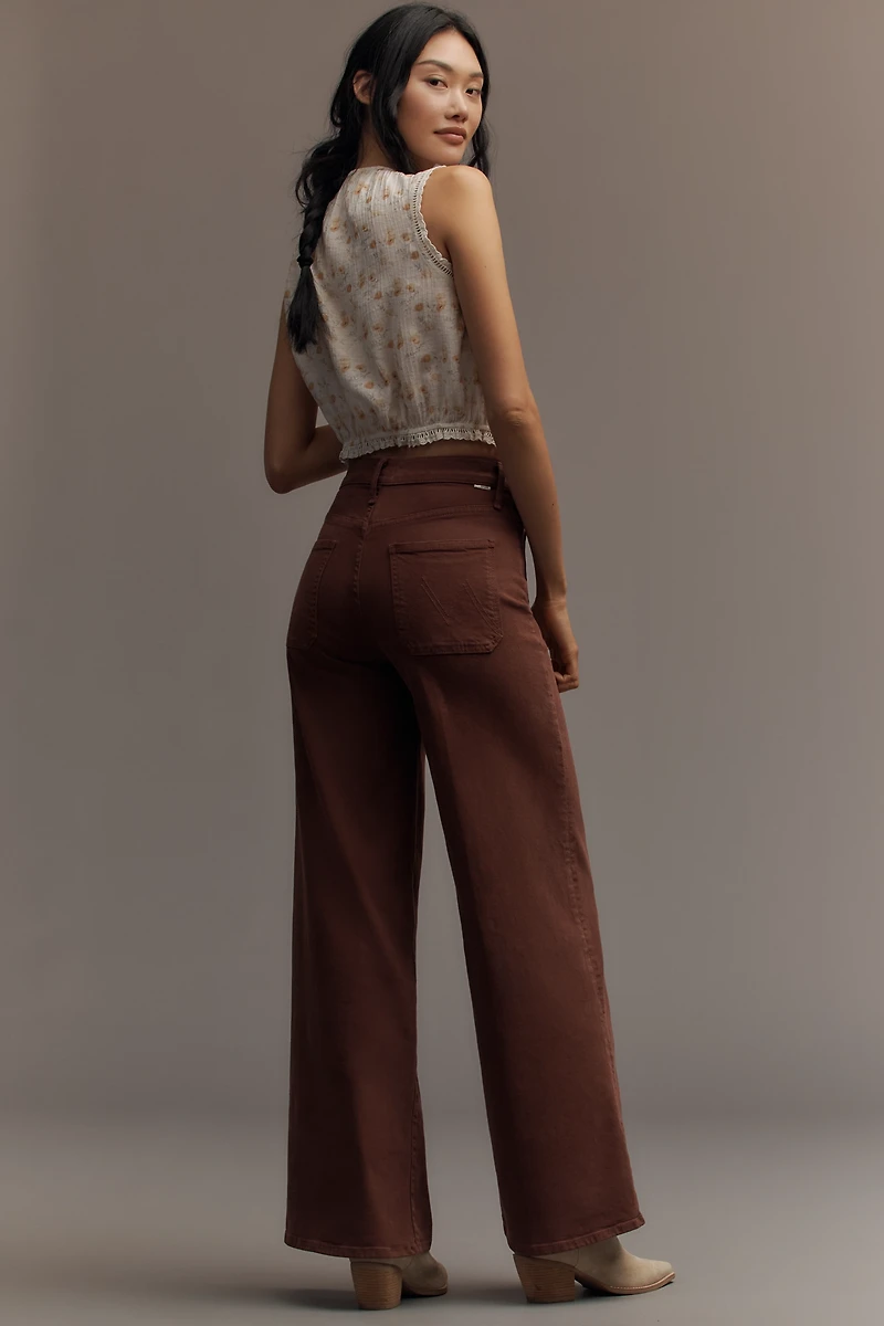 MOTHER The Patch Pocket Undercover Sneak High-Rise Wide-Leg Jeans