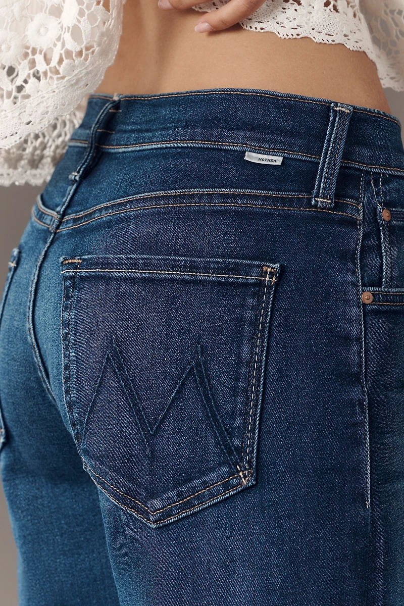 MOTHER The Rambler Zip High-Rise Straight-Leg Ankle Jeans