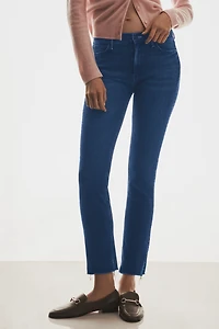 MOTHER The Dazzler Mid-Rise Ankle Straight-Leg Jeans