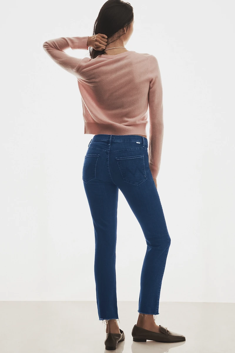 MOTHER The Dazzler Mid-Rise Ankle Straight-Leg Jeans