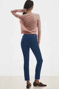 MOTHER The Dazzler Mid-Rise Ankle Straight-Leg Jeans