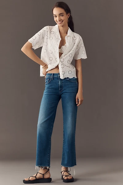 MOTHER The Rambler Ankle High-Rise Straight-Leg Jeans