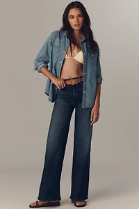 MOTHER The Hustler Roller Sneak High-Rise Wide-Leg Jeans