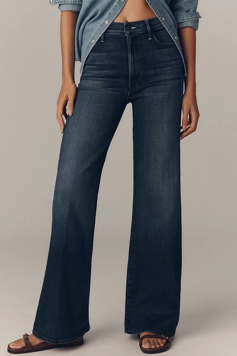 MOTHER The Hustler Roller Sneak High-Rise Wide-Leg Jeans