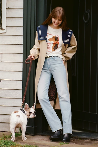MOTHER The Kick It High-Rise Straight-Leg Jeans