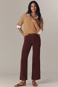 MOTHER The Maven Corduroy Ankle High-Rise Wide-Leg Jeans