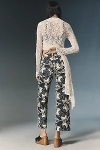 MOTHER The Rambler Zip Ankle Mid-Rise Straight-Leg Jeans
