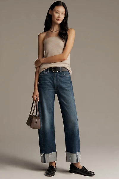 MOTHER The Half Pipe Ankle Cuffed Fray Jeans