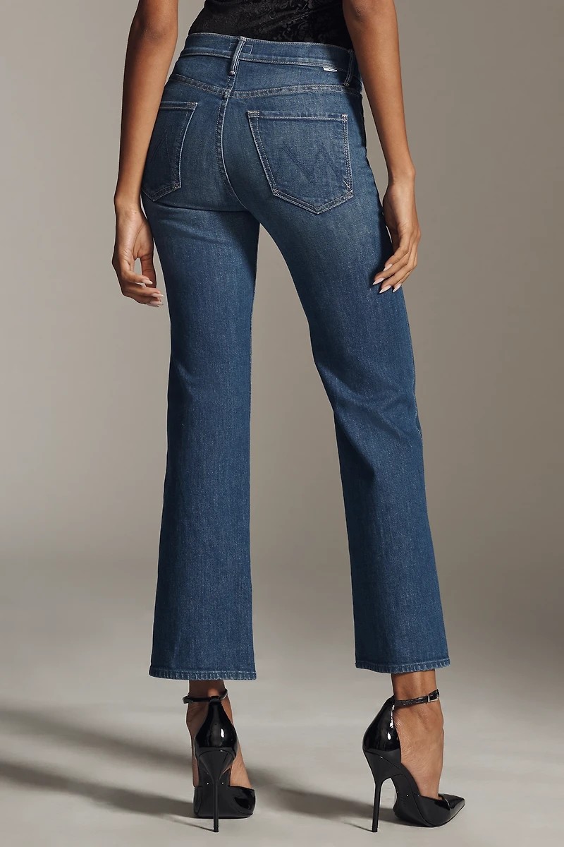 MOTHER The Kick It Flood High-Rise Straight-Leg Ankle Jeans
