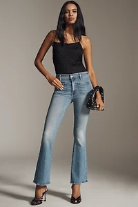 MOTHER The Patch Pocket Weekender Mid-Rise Flare Jeans