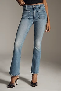 MOTHER The Patch Pocket Weekender Mid-Rise Flare Jeans