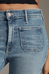 MOTHER The Patch Pocket Weekender Mid-Rise Flare Jeans