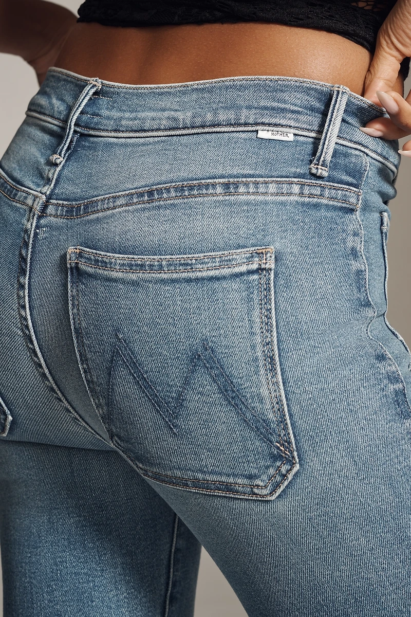 MOTHER The Patch Pocket Weekender Mid-Rise Flare Jeans