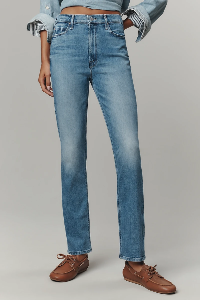 MOTHER The Dazzler Flood Mid-Rise Straight-Leg Jeans