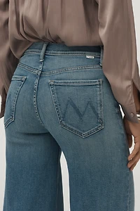 MOTHER The Tomcat Swisher Sneak High-Rise Wide-Leg Jeans