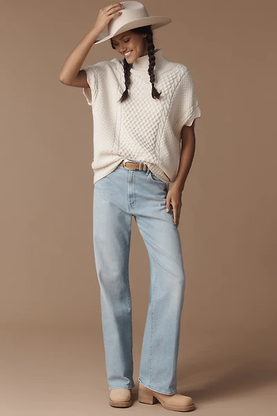 MOTHER The Maven Sneak High-Rise Straight-Leg Jeans