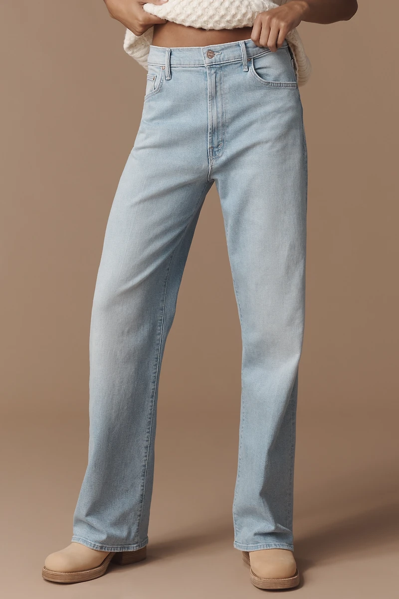 MOTHER The Maven Sneak High-Rise Straight-Leg Jeans