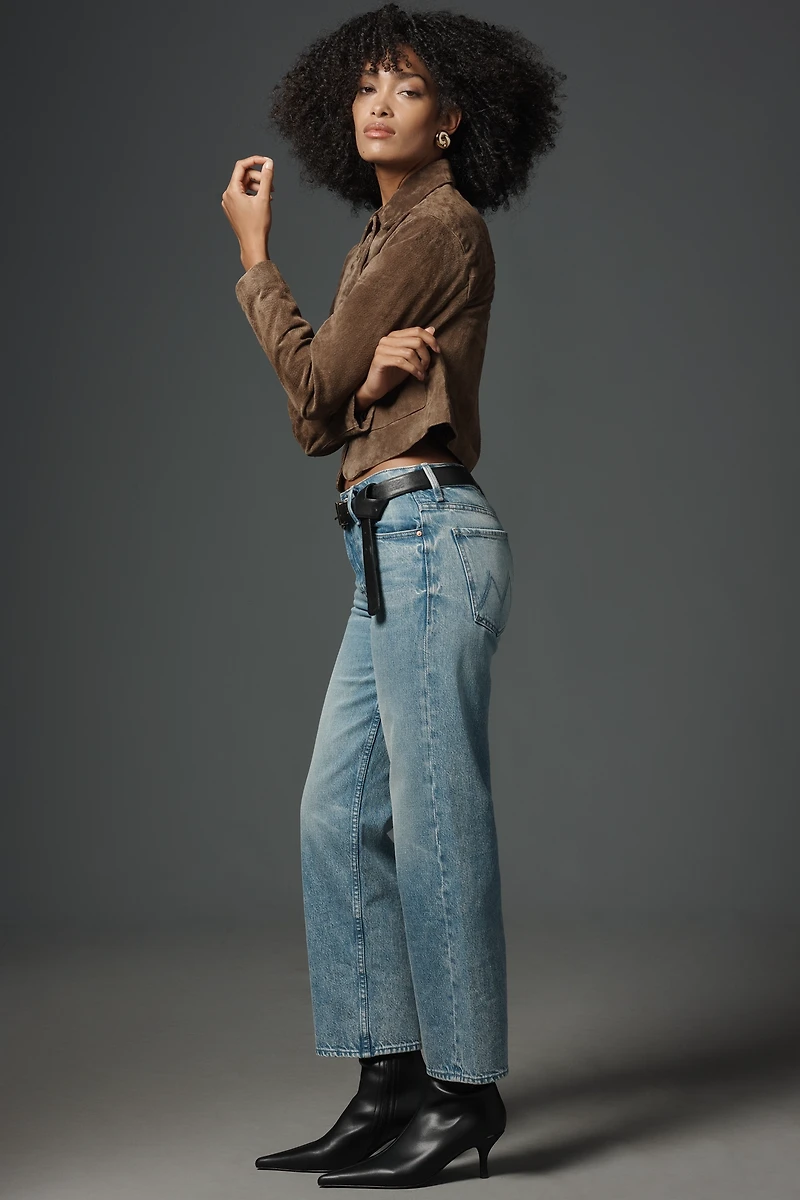 MOTHER Newbie Ankle High-Rise Straight Jeans