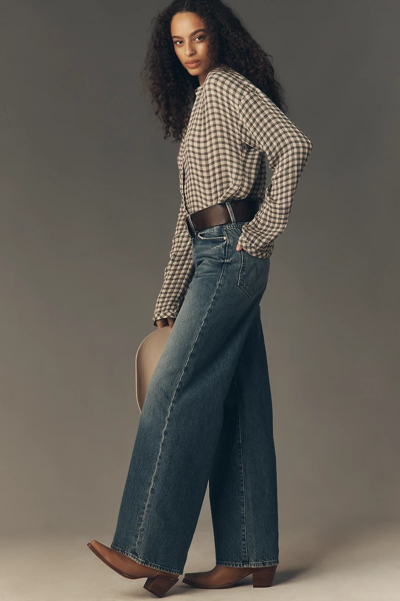 MOTHER The Ditcher Roller High-Rise Wide-Leg Jeans