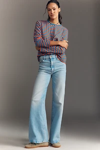 MOTHER The Hustler Roller Sneak High-Rise Wide-Leg Jeans