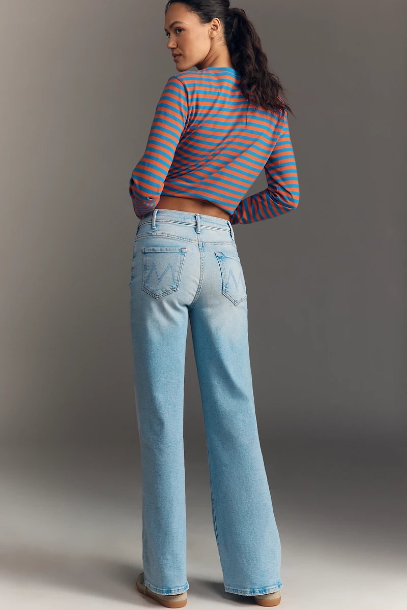 MOTHER The Hustler Roller Sneak High-Rise Wide-Leg Jeans